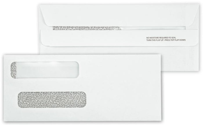 92534 Check Envelopes Double Window Self Seal 8 5/8 x 3 5/8" QTY 250