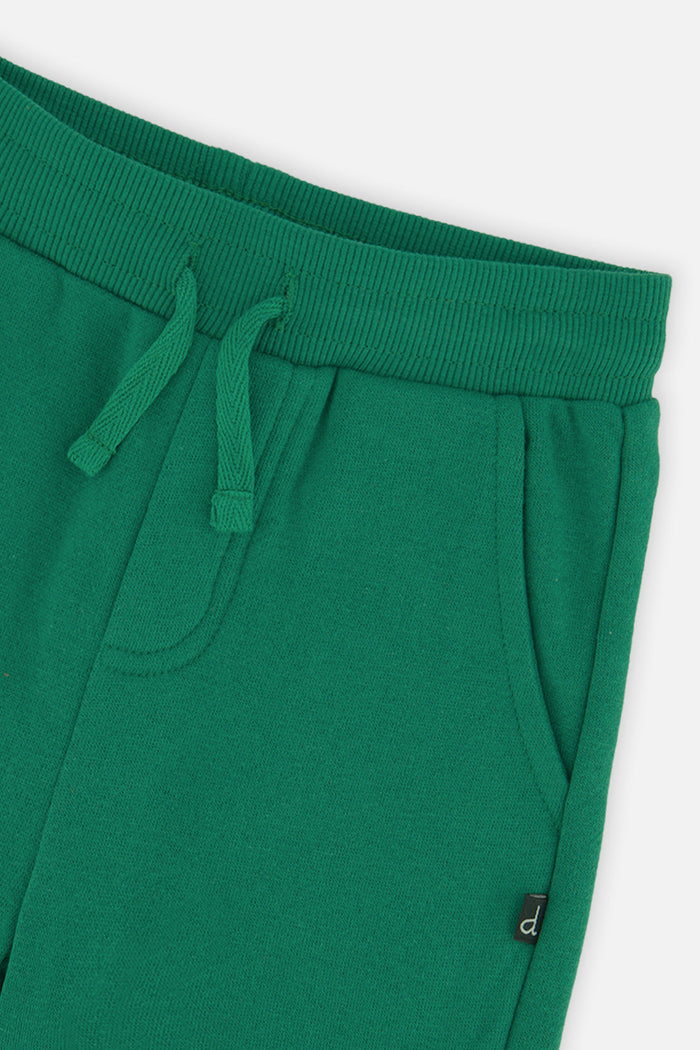 Deux par Deux baby fleece sweatpants in green, alternate view