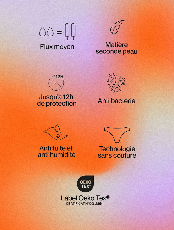 Culotte menstruelle microfibre Hébé Liberty pour ado