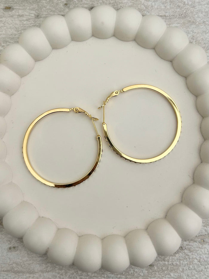 Diamante Hoops (2 Colours)