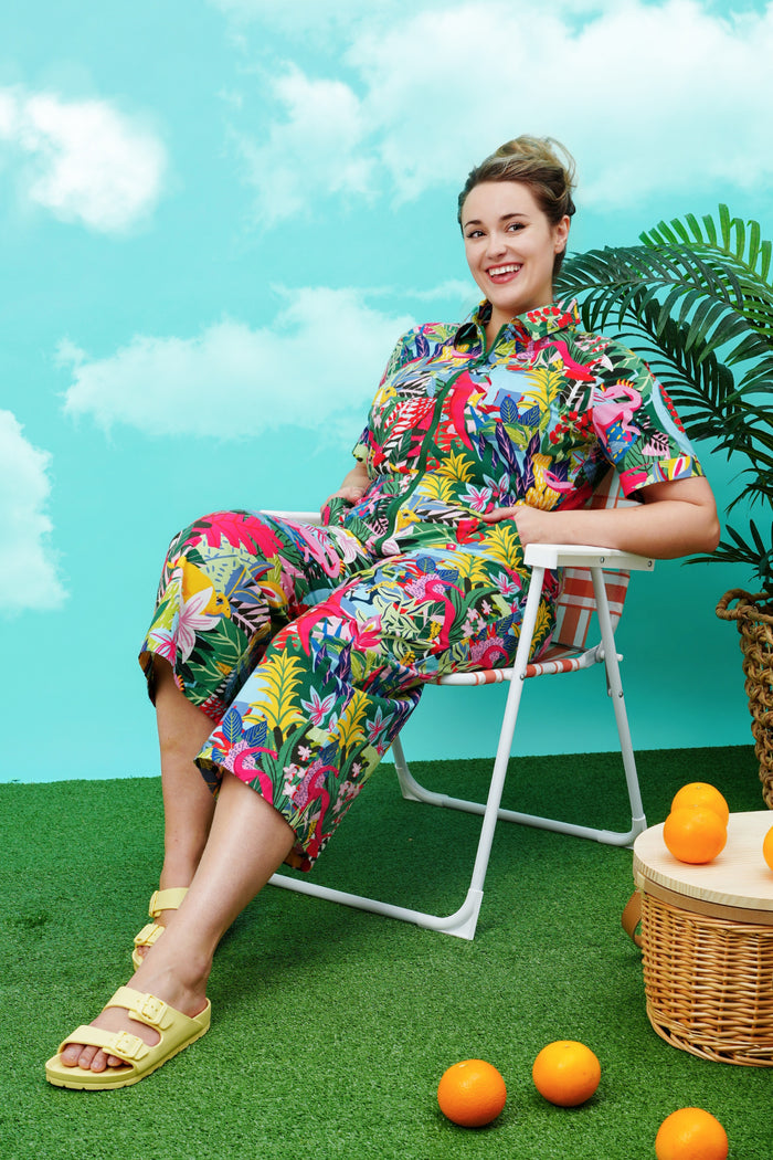 Dino Party Jumpsuit - Cropped Fit