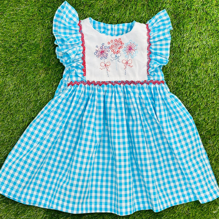 Fireworks Smocked Avignon Dress