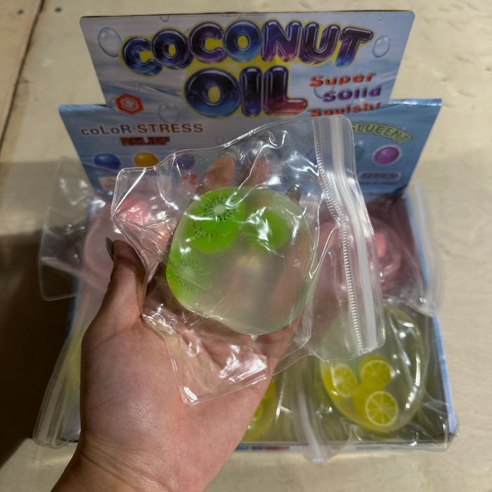 Fruit Charm Coconut Oil Ball Squish Toy