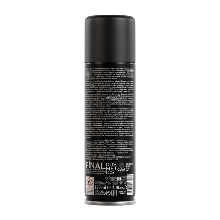 Gabri Professional Temporary Hair Colour Spray Black 150ml