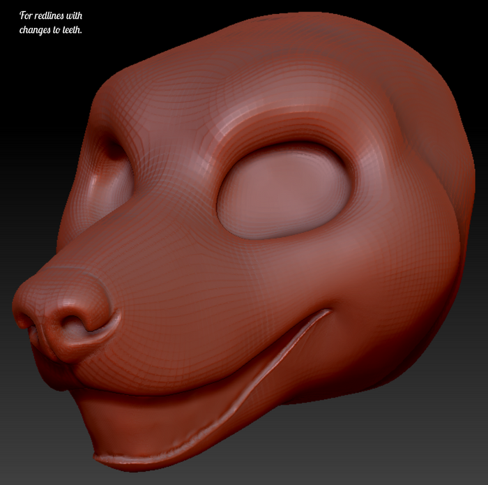 Gender Neutral Wolf Head Base Variant 2