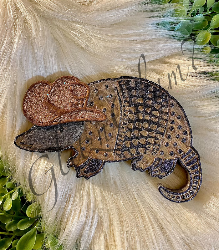 Armadillo w/ Cowboy Hat Silicone Mold