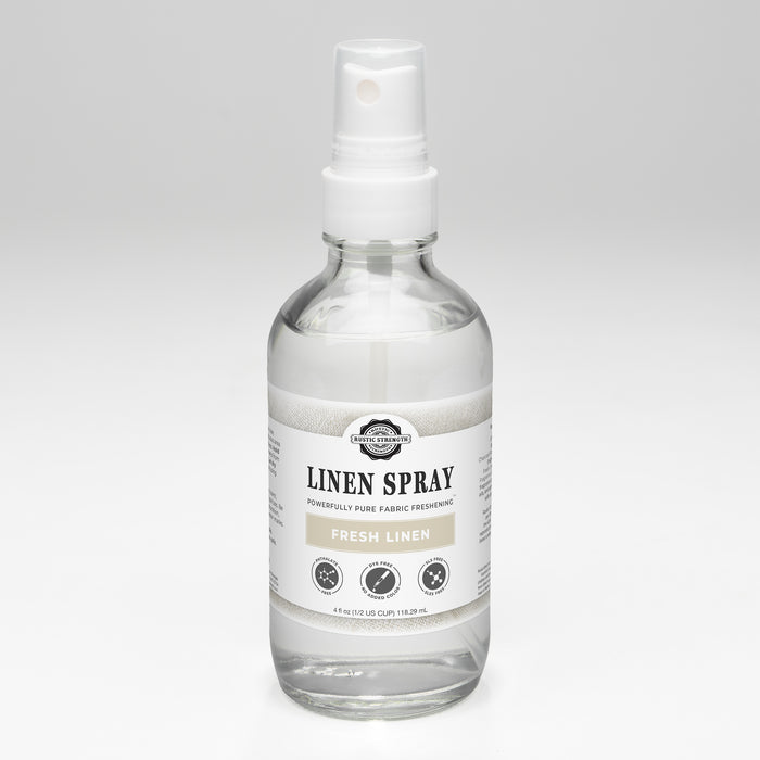 Rustic Strength - Linen Spray | 4oz Glass Spray Bottle | Fresh Linen