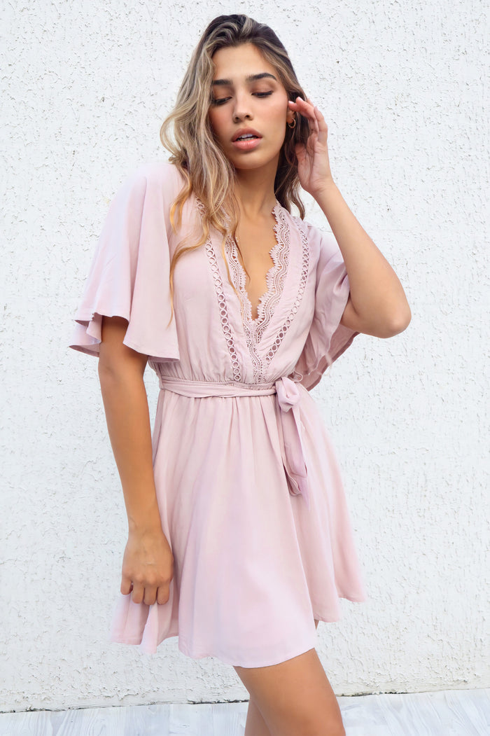 Maple Dress - Mocha Pink - Runway Goddess