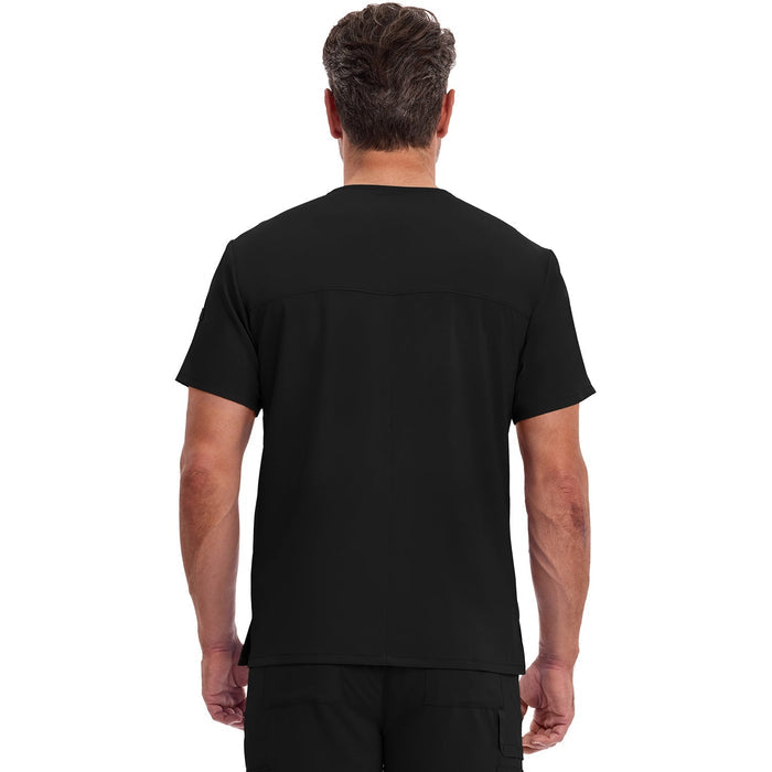 Men's EDS Essentials Tuckable V-Neck Scrub Top - Black - 2