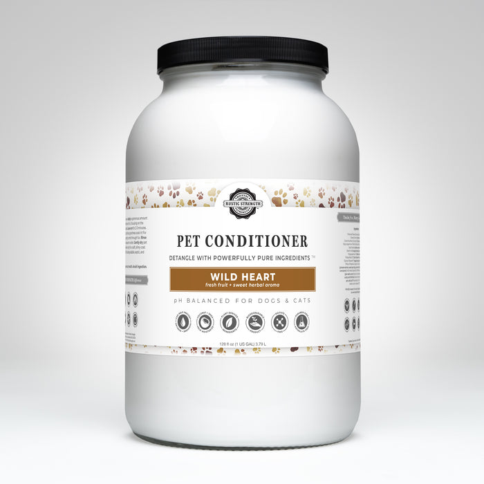 Rustic Strength, Pet Conditioner, 1 Gallon, Glass Jar, Wild Heart