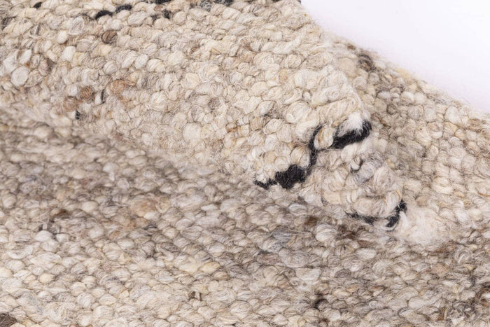 detail image of Plainweave Heather Grey wool area rug