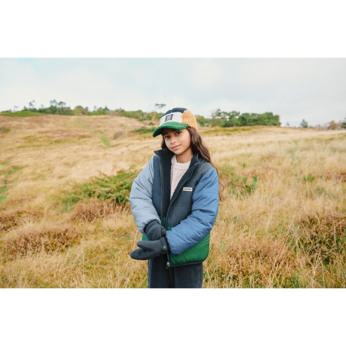 Liewood - Reversible Jacket - Franka - Classic Navy Multi Mix - Lifestyle Cut 3