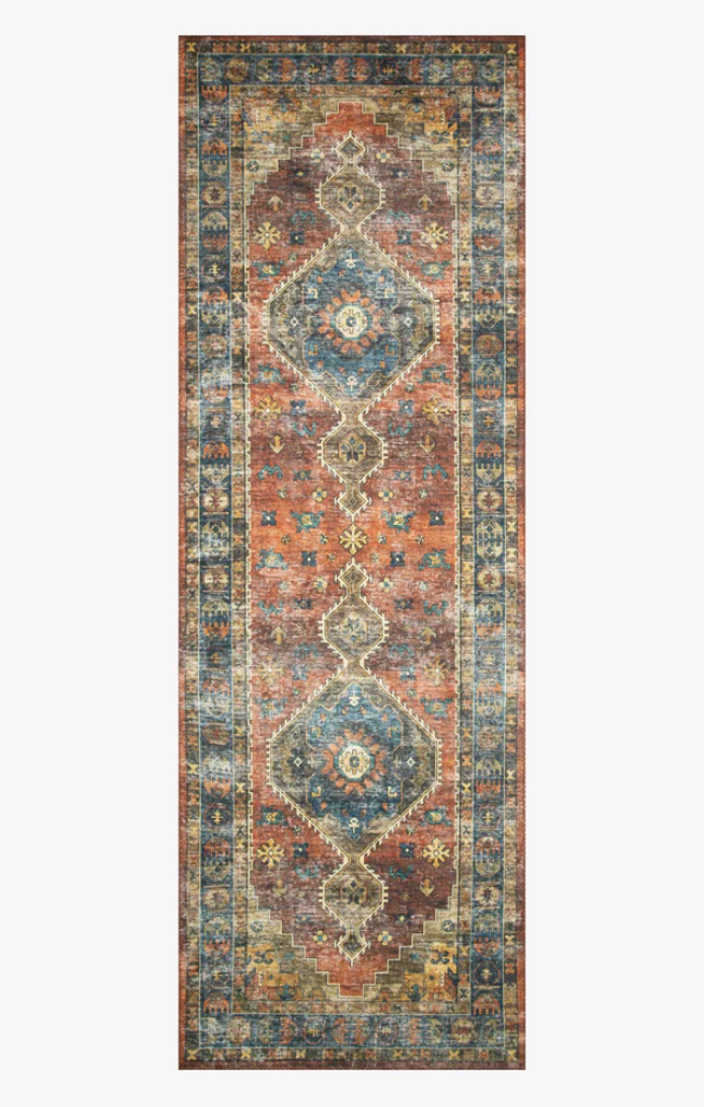 Sky Rust/Blue Rug
