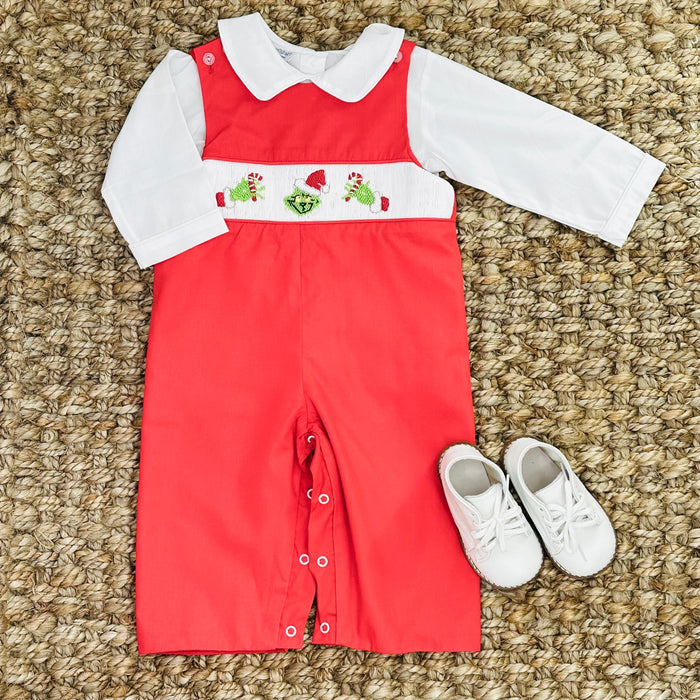 Smocked Grinch Christmas Longall