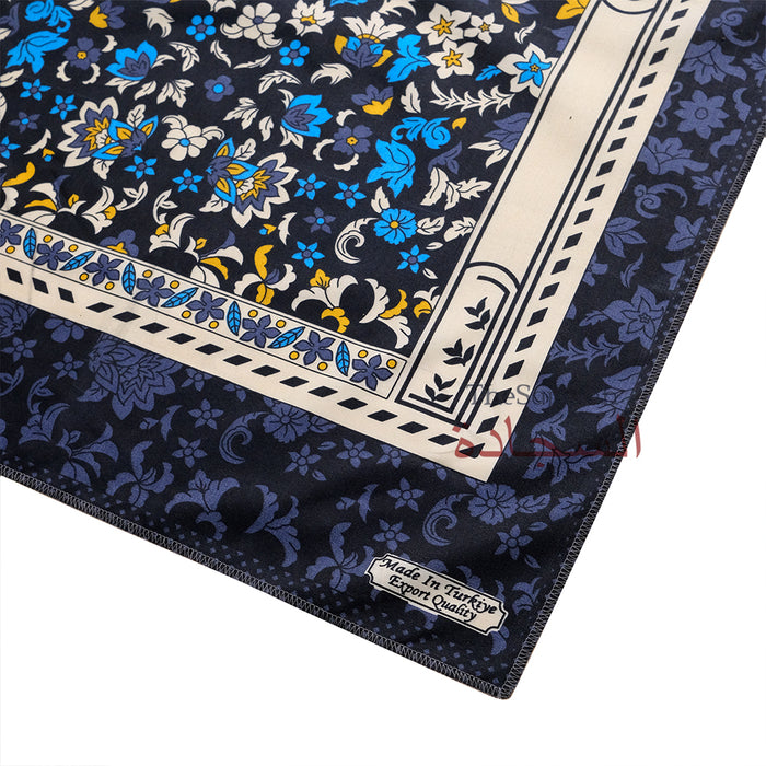 Travel Prayer Rug - Thin 24x40-in "Madina" Flower Design Sajadah Prayer Rug