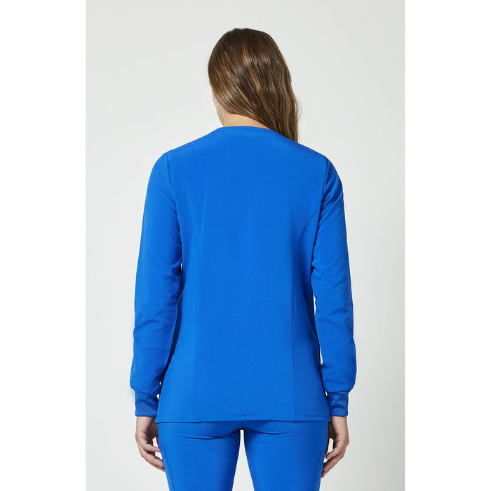 Women's EDS Essentials Snap Front Warm-Up Scrub Jacket - Royal - 2