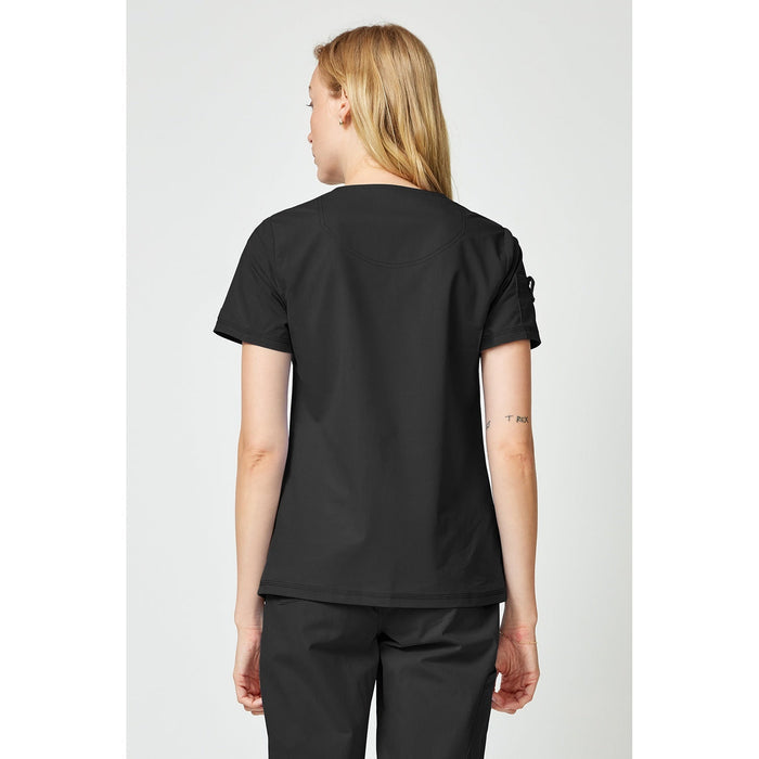 Women's Forge Tuck In Scrub Top - Black - 2