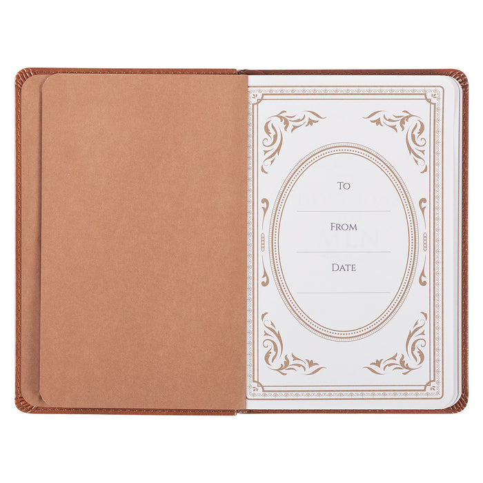 101 Devotions For Men Tawny Brown Faux Leather Devotional