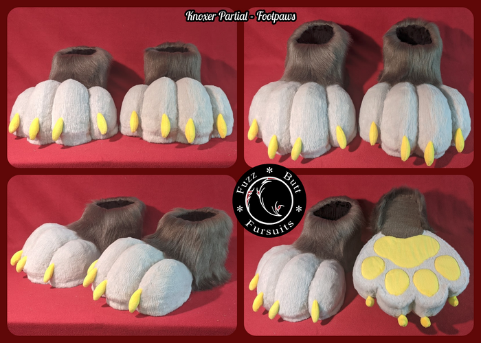 11.5" Wide 4-Toe Large Foam Paw Set