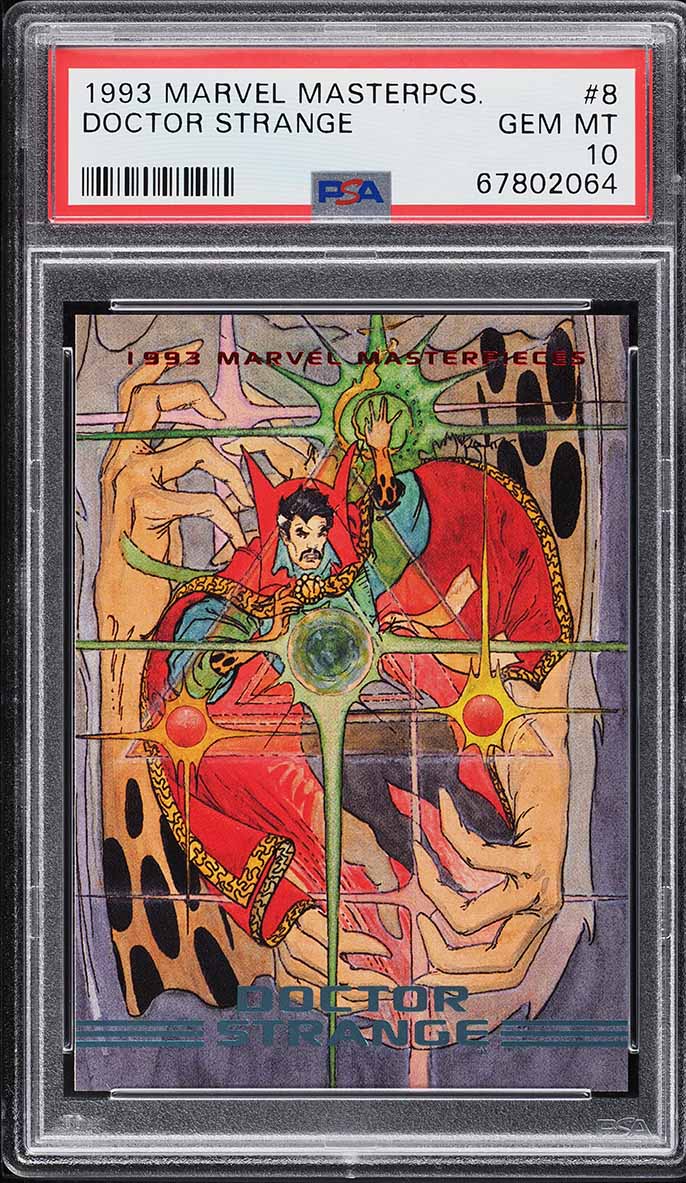 1993 Skybox Marvel Masterpieces Card # 8 Doctor Strange PSA 10 GEM MINT (MGD2)