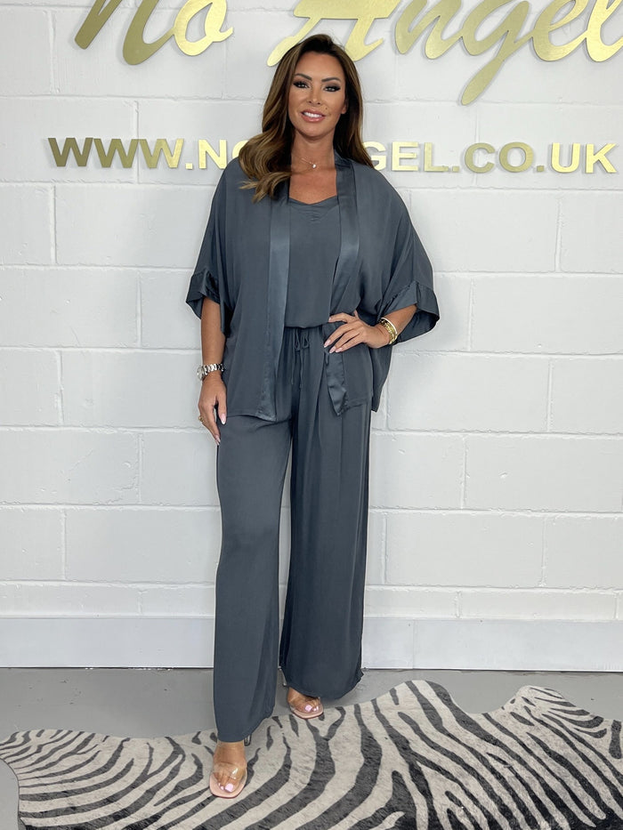 3 Piece Vest , Top & Trousers Co-Ord ( 3 colours )