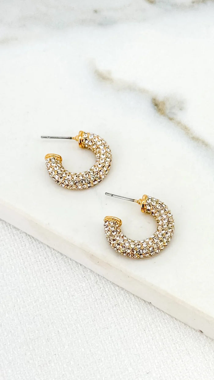 3/4 Hoops Rhinestone Bling Hoops (2 Colours)