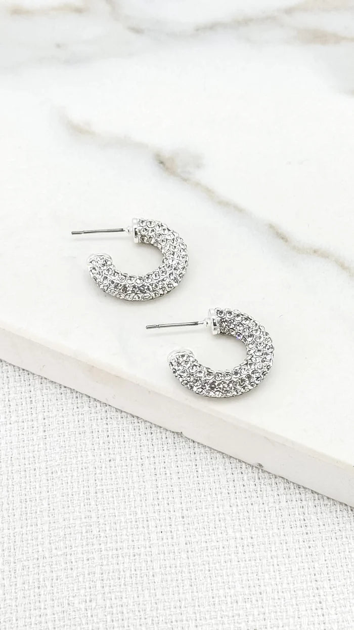 3/4 Hoops Rhinestone Bling Hoops (2 Colours)