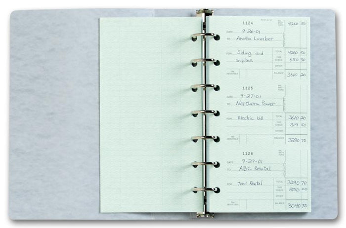 53200N 3 On A Page Check Stub Holder 6 3/4 x 9 3/4"