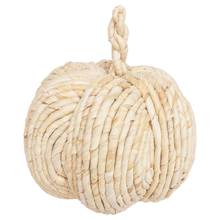8.75" Round Natural Woven Pumpkin Fall