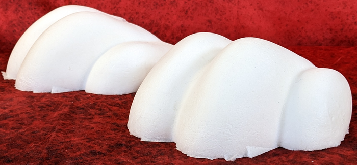 9.5" Wide 4-Toe Slim Large Foam Paw Set