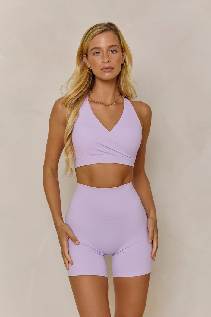 Astoria LUXE BALANCE Plunge Sports Bra - Lavender