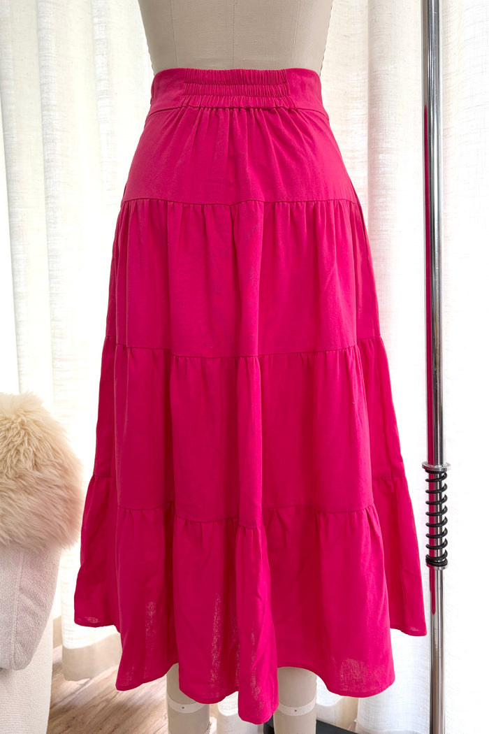 Whimsical Linen Cotton Maxi Skirt - Sample AU 8