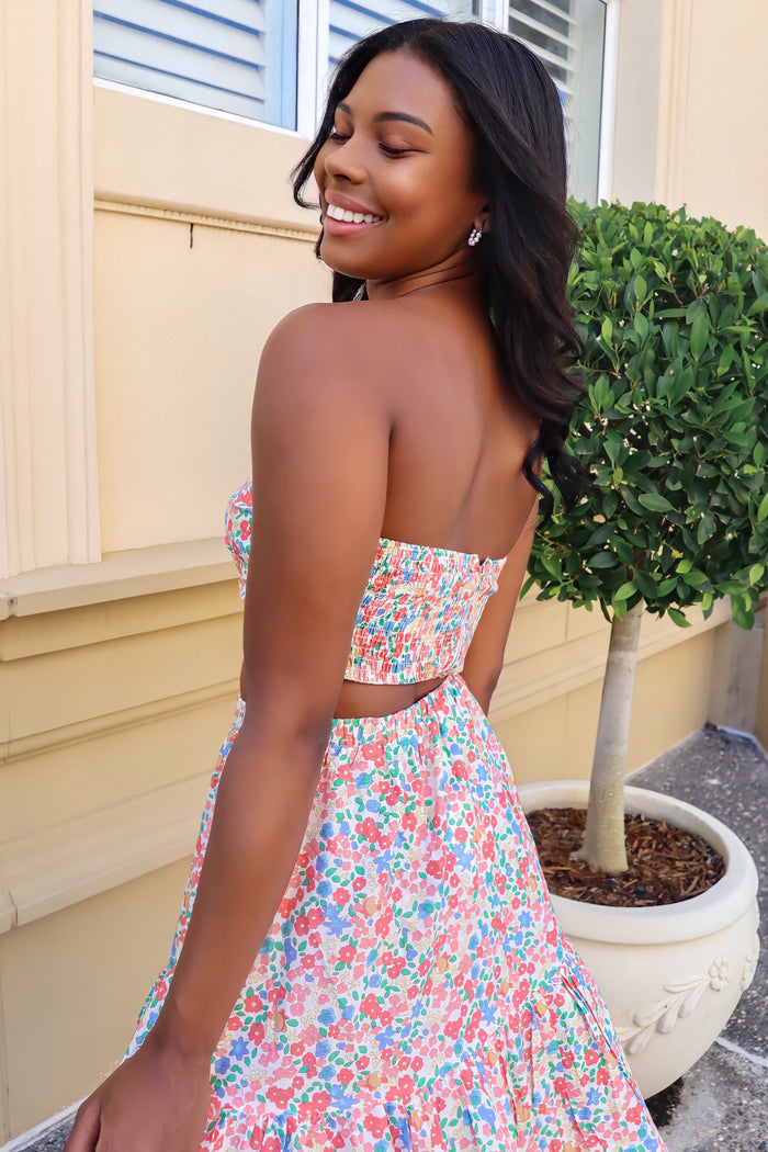 Addison Set Top - Pink Floral - Runway Goddess