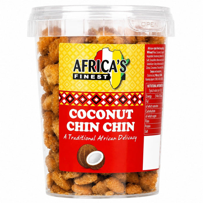 Africa's Finest Coconut Chin Chin – Crunchy Nigerian Snack 500 g – Single Unit (Inventory Stock)