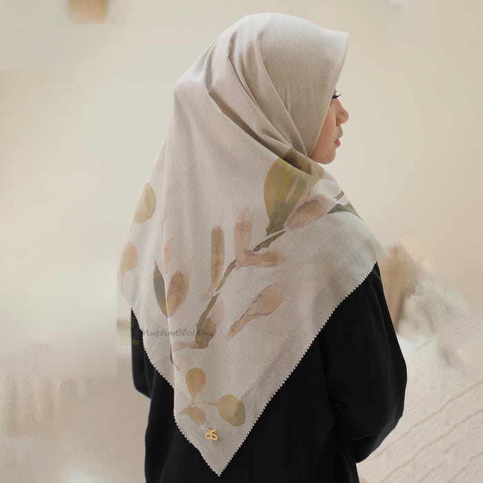 Aisyah Scarves® Cream Aranya Series Ultrafine Voal Scarf Hijab