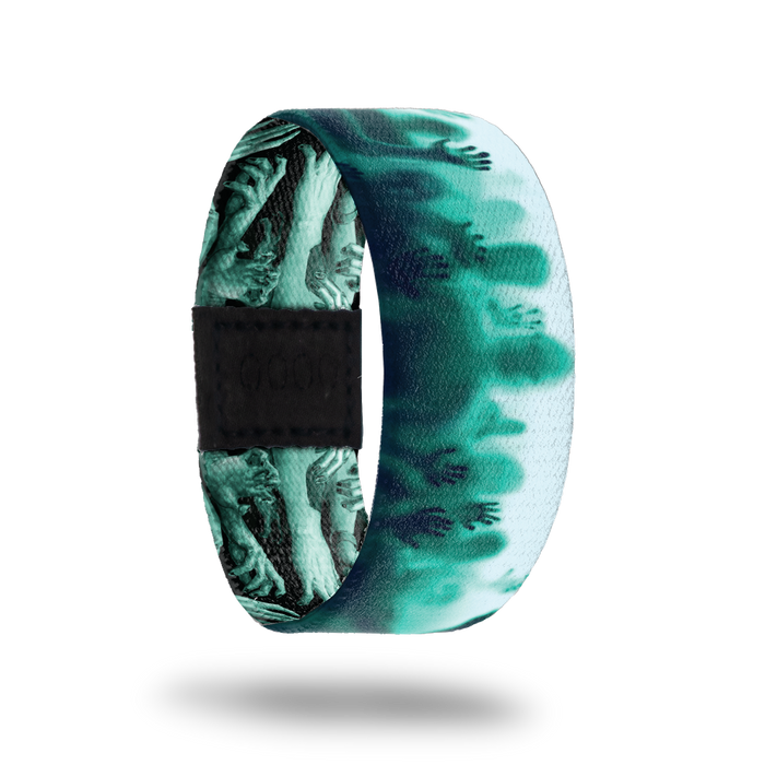 Always Hungry-Sold Out-ZOX - This item is sold out and will not be restocked. White base with ghostly figures reaching out. Inside is the same with arms and hands clawing and reads Always Hungry.
