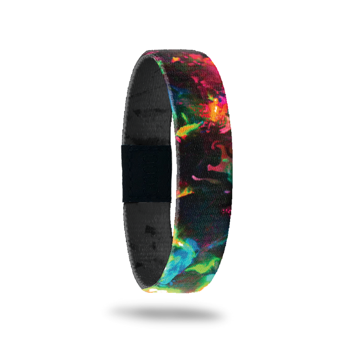 Outside Design of Anything is Possible: black, red, orange, blue, green, pink, purple acrylic pour