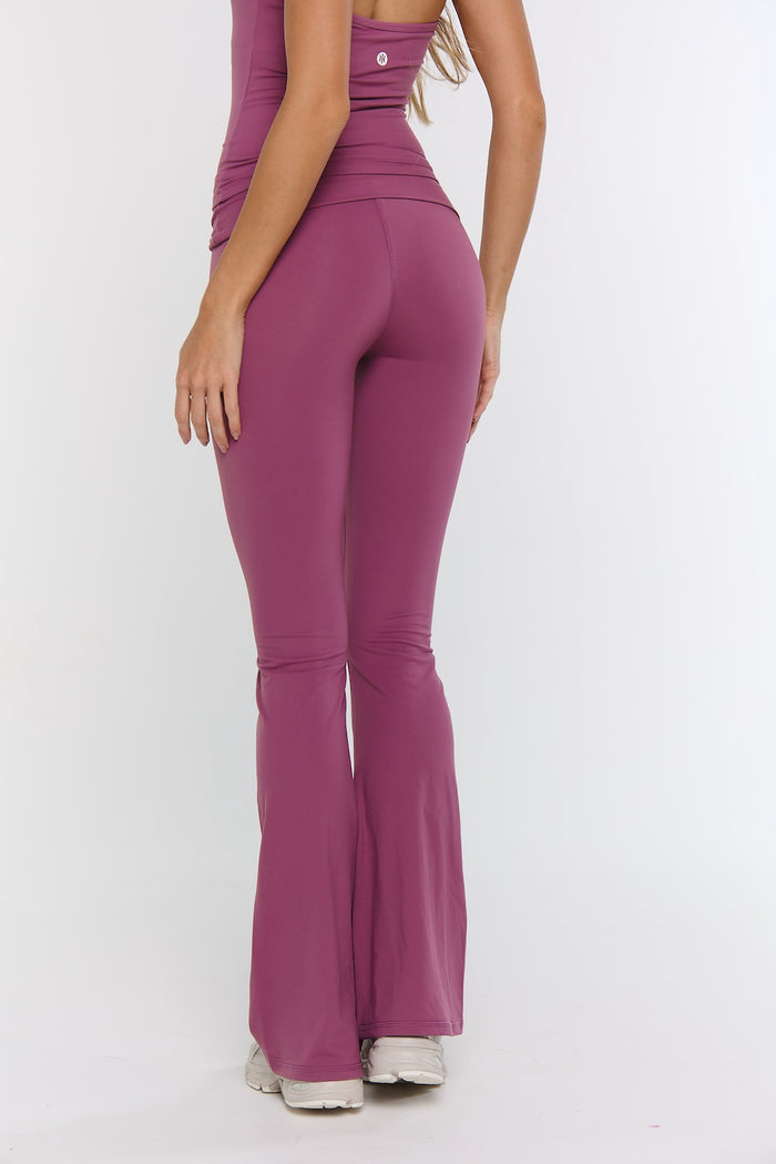Astoria Airvíve Foldover Flare Legging - Sugarplum