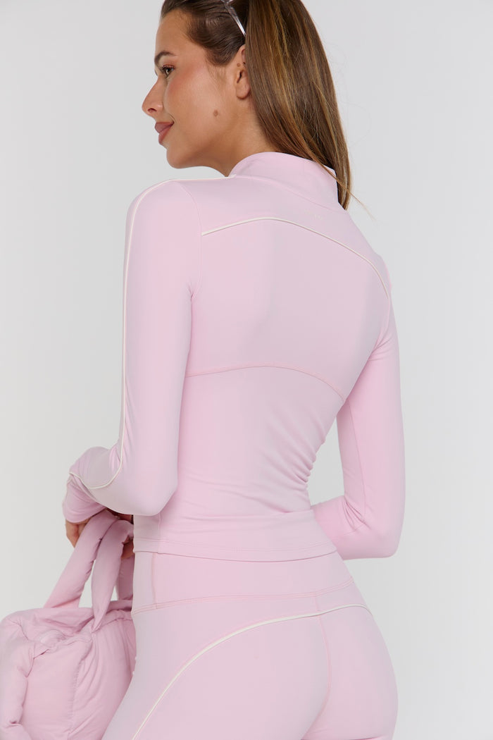 Astoria Airvíve Half Zip Jacket - Pink/Cream
