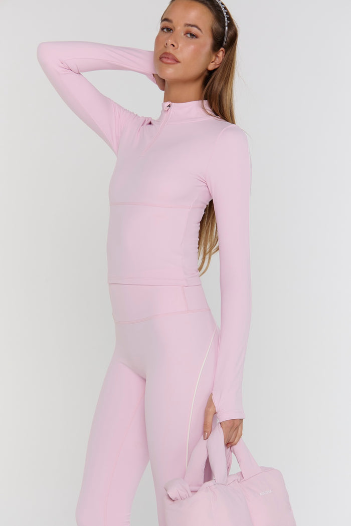 Astoria Airvíve Half Zip Jacket - Pink/Cream
