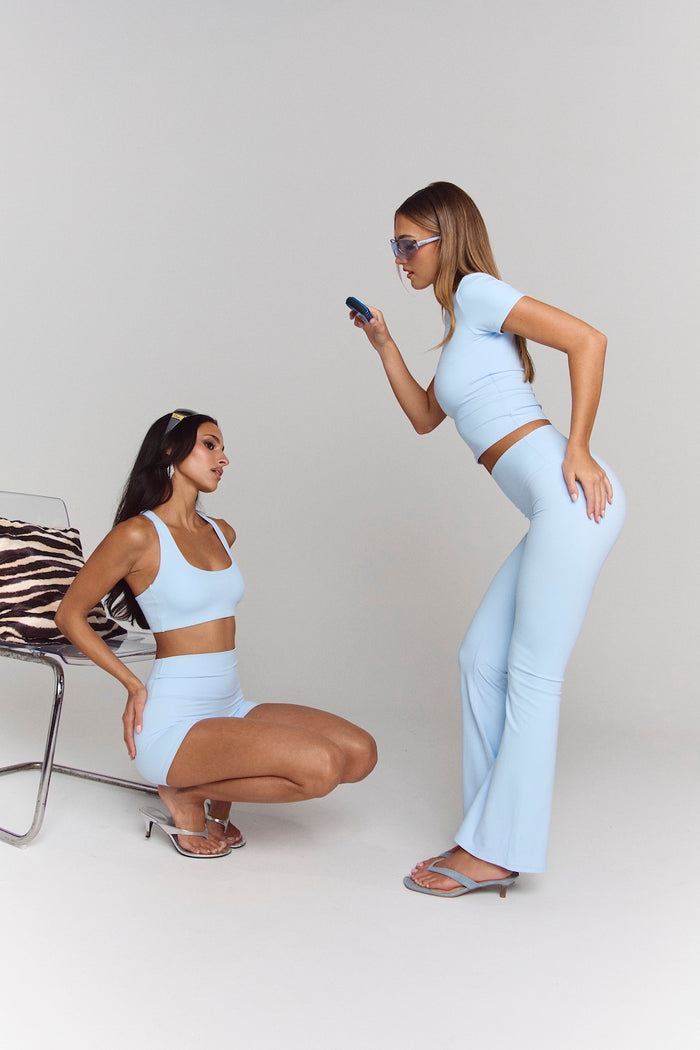 Astoria Airvíve Rhinestone Flare Legging - Laguna Blue