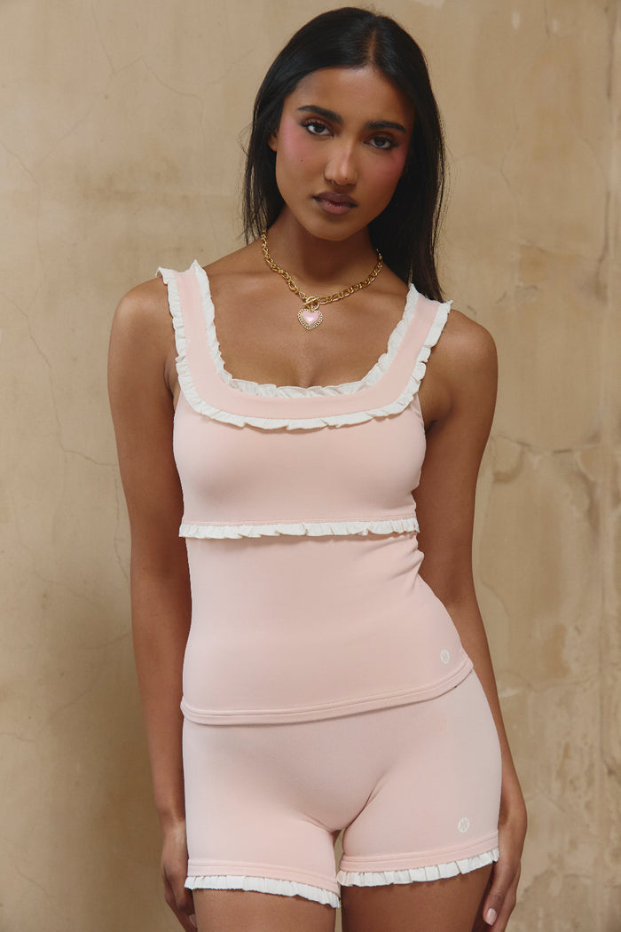 Astoria Airvíve Ruffle Tank - Peach Crème
