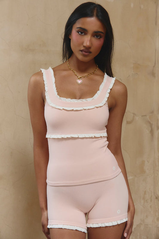 Astoria Airvíve Ruffle Tank - Peach Crème