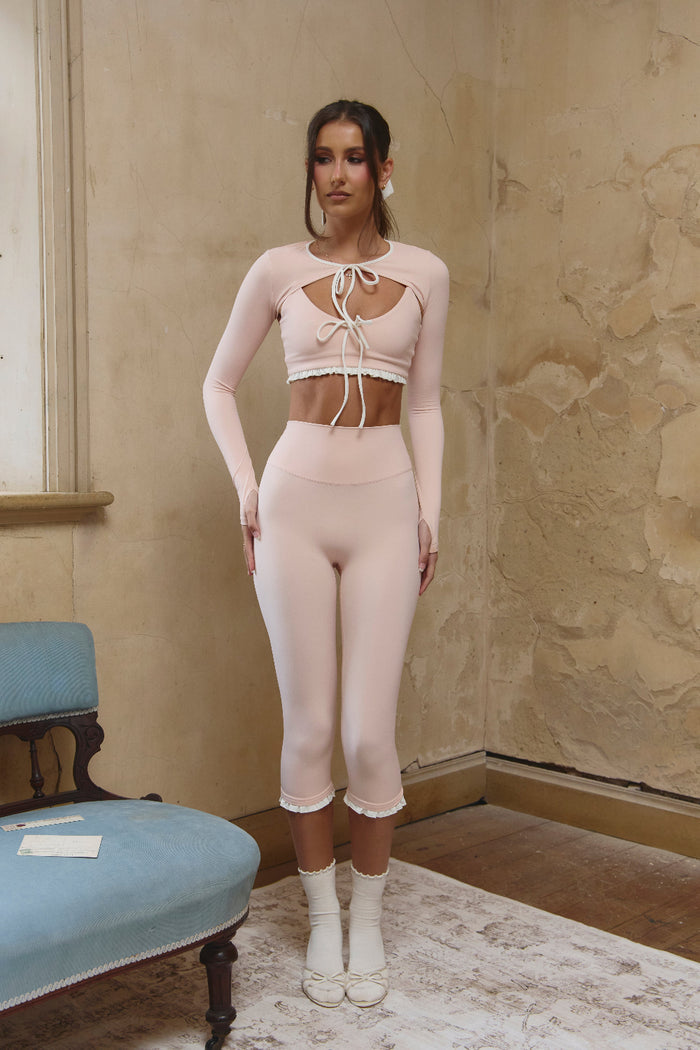 Astoria Airvíve Tie Front Bolero - Peach Crème