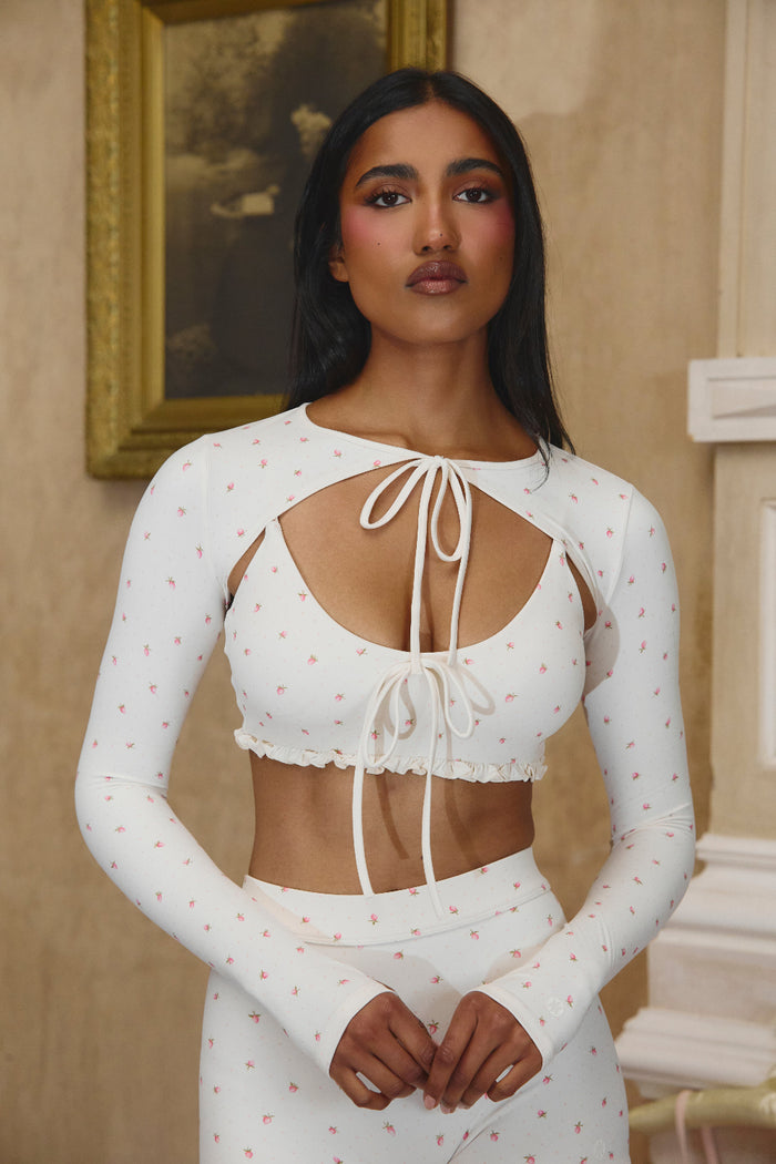 Astoria Airvíve Tie Front Bolero - Strawberry Crème