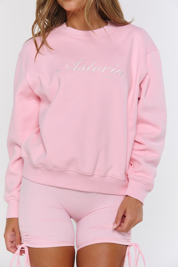 Astoria Crewneck Sweatshirt - Sweetheart Pink