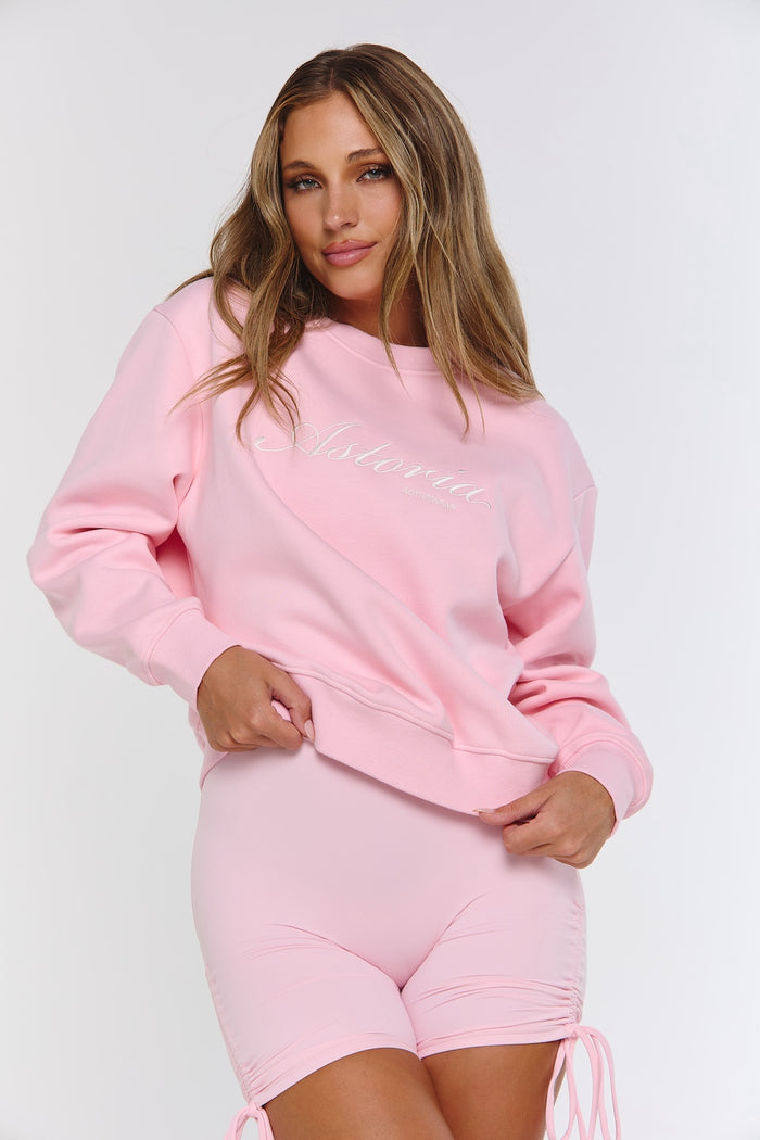 Astoria Crewneck Sweatshirt - Sweetheart Pink