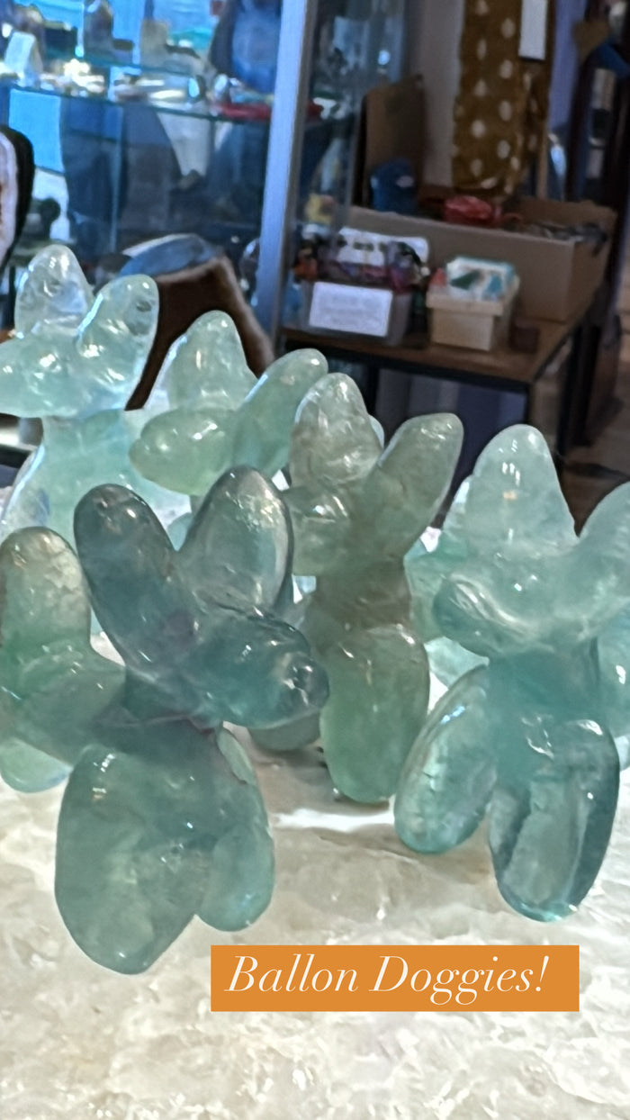 Balloon Dog Green Fluorite