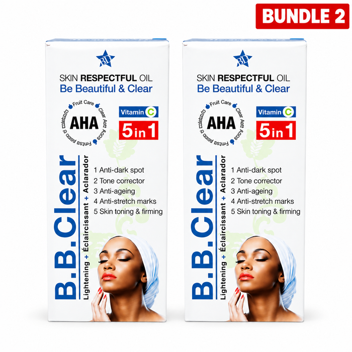 B.B. Clear Oil 60ml, nourishing skincare oil designed to moisturize and soften skin while helping promote a smoother, more even-looking, and radiant complexion for daily body care.
