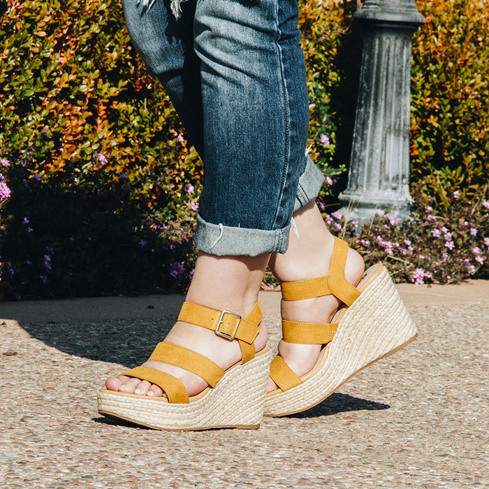BC Footwear Snack Bar Espadrille Wedge Sandal - On The EDGE